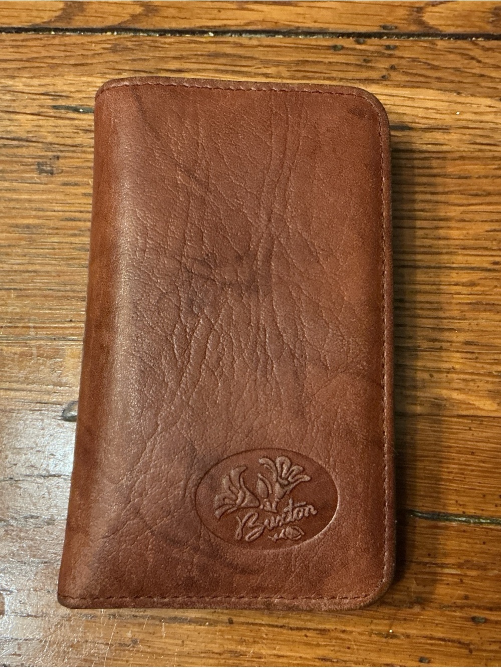 Vintage Buxton Leather Wallet Brown Top Grain Cowhide Bifold ID Card Case